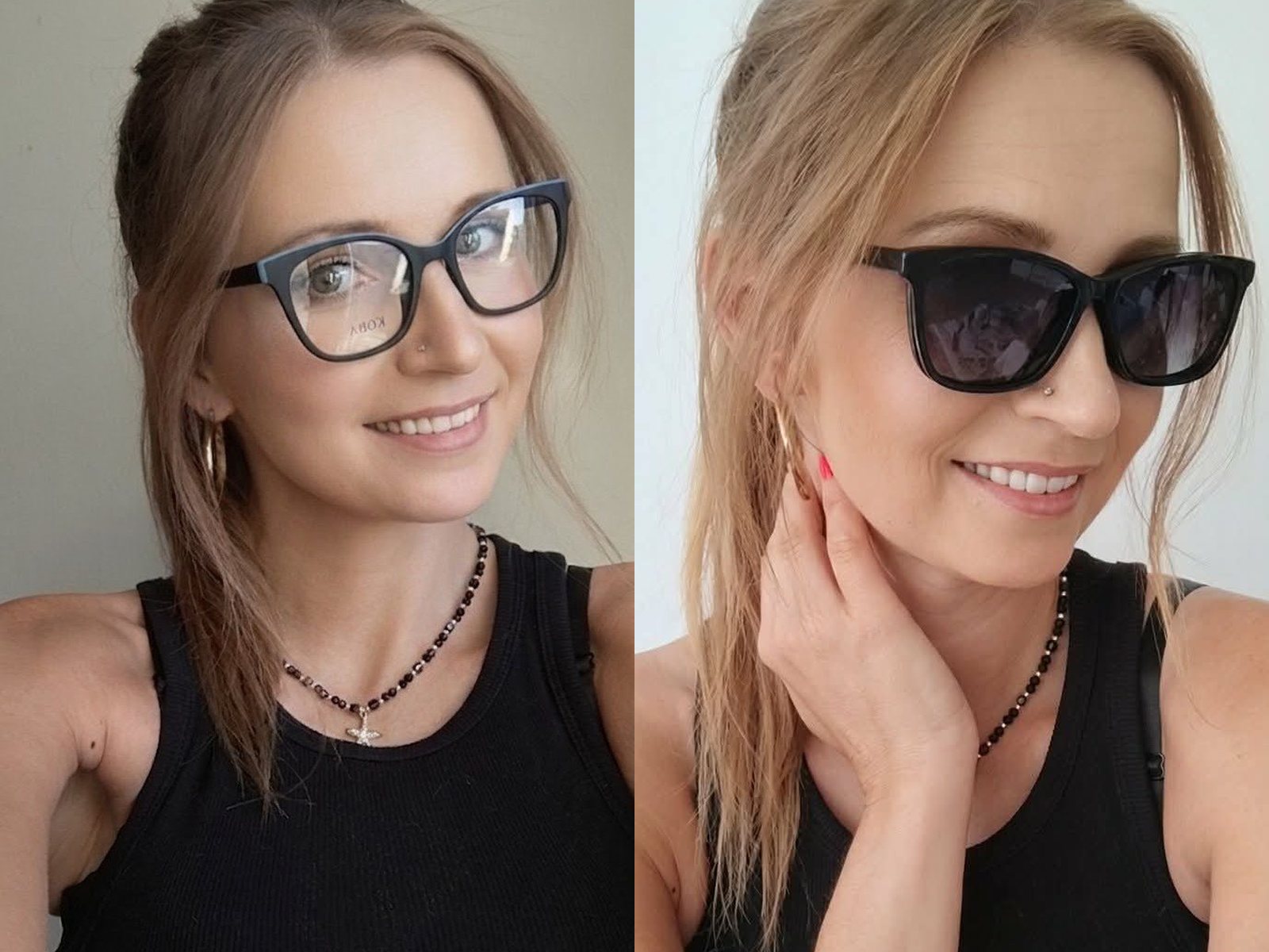 Oferta Modelka w oprawie KOBAN oraz w tej samej oprawie z nakładką przeciwsłoneczną