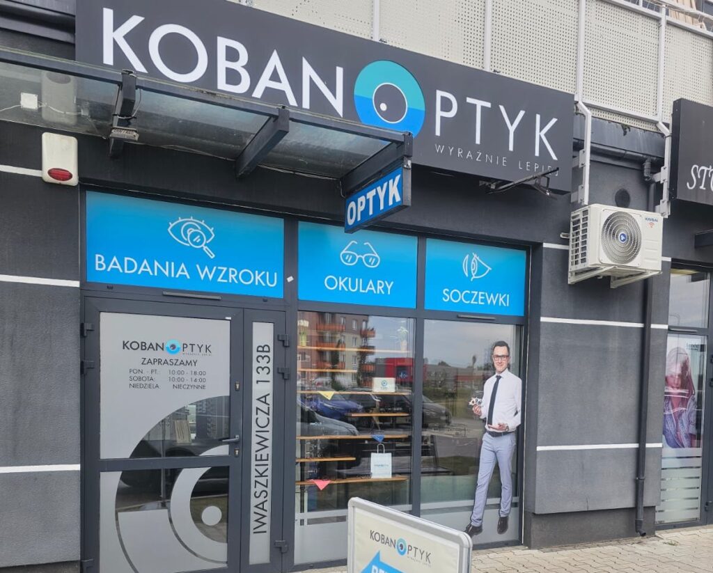 Salon KOBAN OPTYK w Oławie przy Iwaszkiewicza 133B