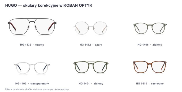 Oprawy korekcyjne HUGO — sześć modeli | KOBAN OPTYK Oława, Oleśnica, Jelcz-Laskowice
