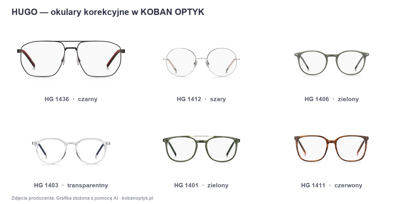 Oprawy korekcyjne HUGO dostępne w salonach KOBAN OPTYK