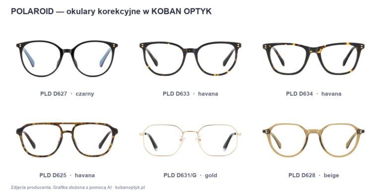 Oprawy korekcyjne Polaroid — sześć modeli | KOBAN OPTYK Oława, Oleśnica, Jelcz-Laskowice