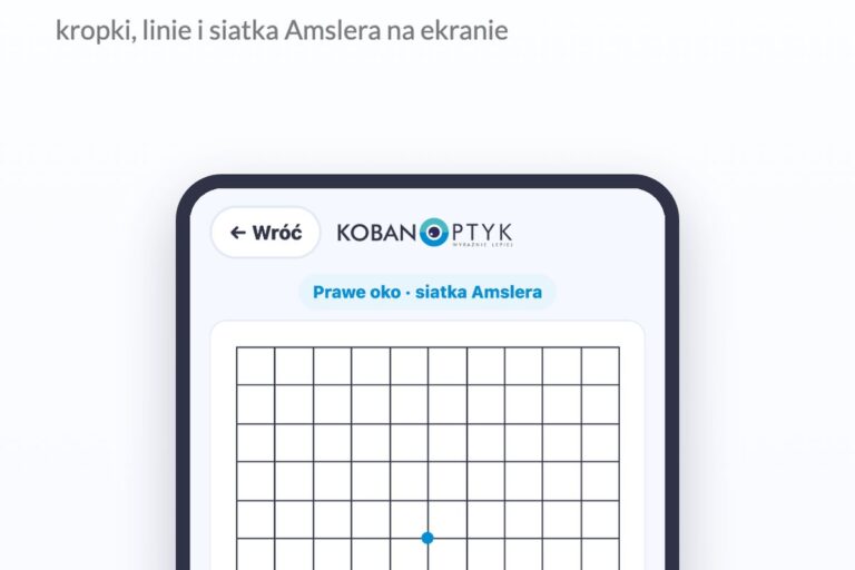 Telefon z siatką Amslera – test plamki żółtej online KOBAN OPTYK
